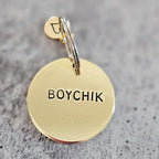 Boychik Hand Stamped Brass Keychain