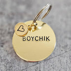Boychik Hand Stamped Brass Keychain