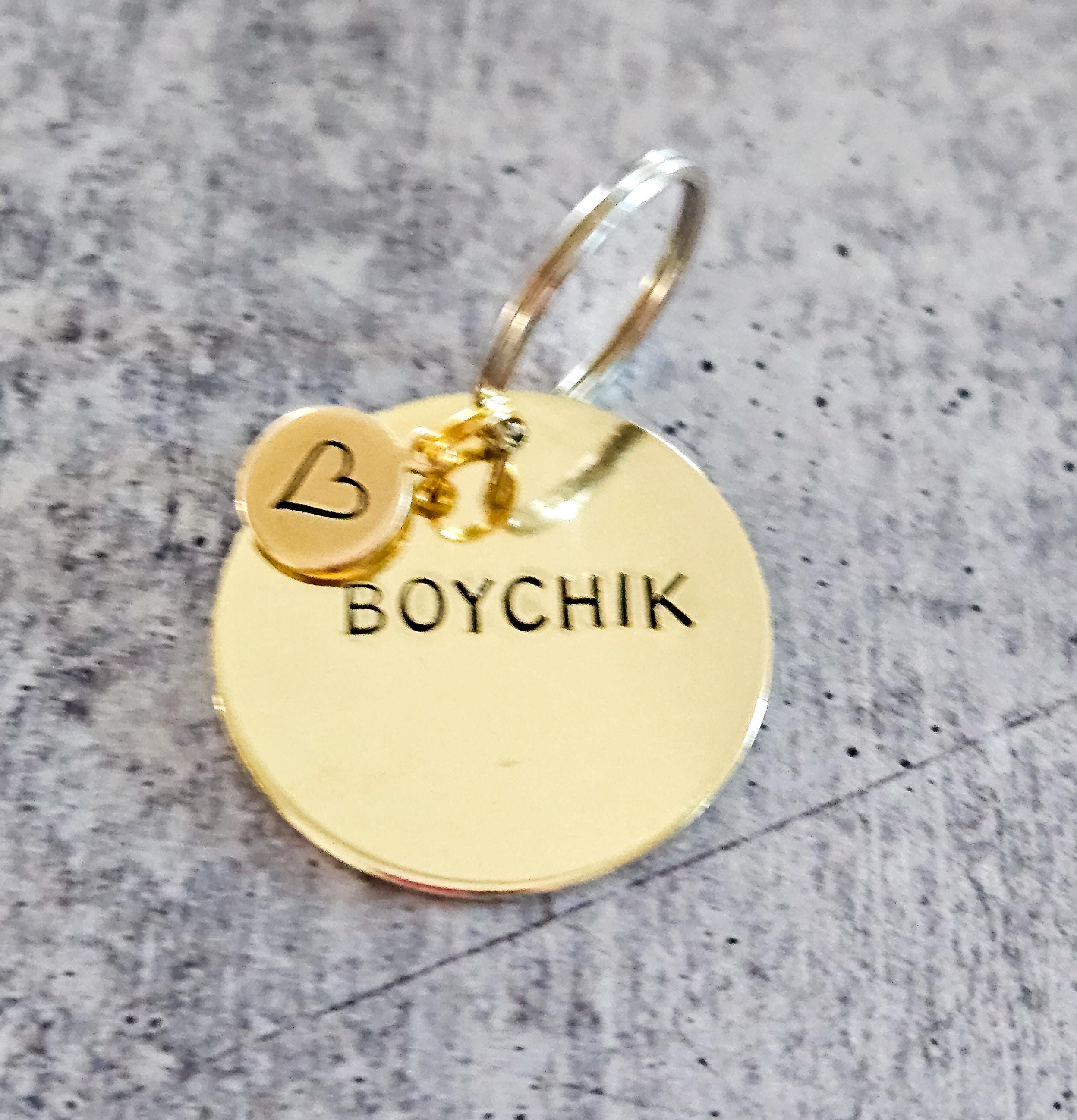 Boychik Hand Stamped Brass Keychain