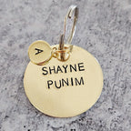 Shayne Punim Hand Stamped Brass Keychain