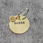 Bubbe or Zeyde Hand Stamped Brass Keychain