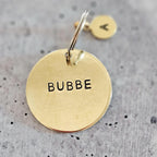 Bubbe or Zeyde Hand Stamped Brass Keychain