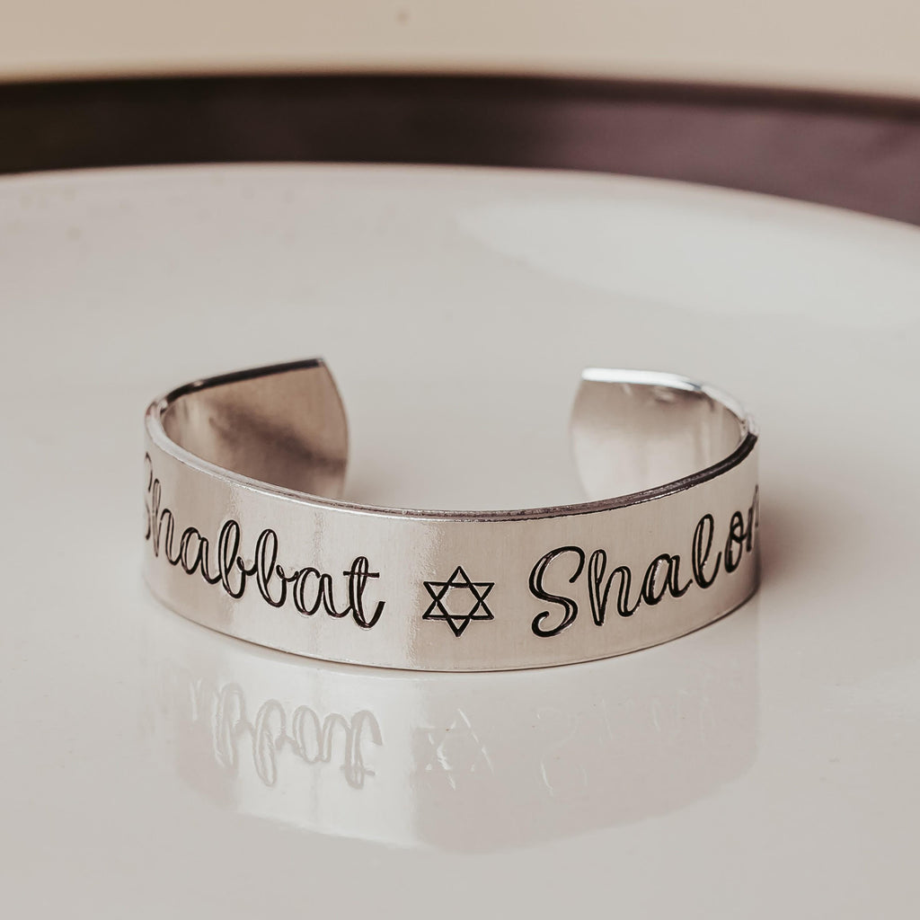 Shabbat Shalom Silver Napkin Rings