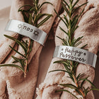 Happy Passover Silver Napkin Rings