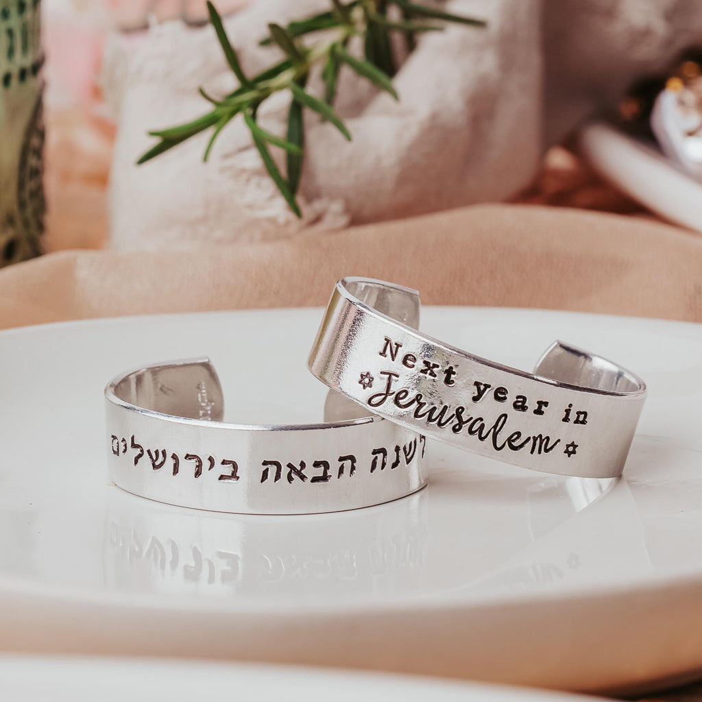 Happy Passover Silver Napkin Rings