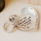 Song of Solomon Heart-Shaped Pewter Ring Dish – Bride & Groom