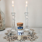 Love Israel Decorative Glass Match Jar