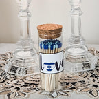 Love Israel Decorative Glass Match Jar