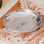 Sheva Brachot Pewter Trinket Dish – Bride & Groom