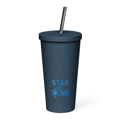 "Star of One" Tumbler With a Straw