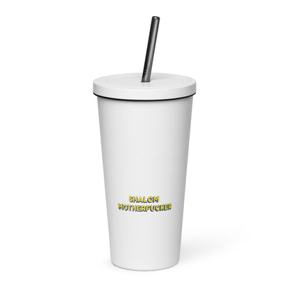 "Shalom Motherfucker" Tumbler With Straw