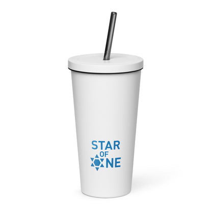 "Star of One" Tumbler With a Straw