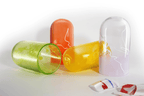 Colorful hand-blown Jewish wedding smash glasses by Tchotchke