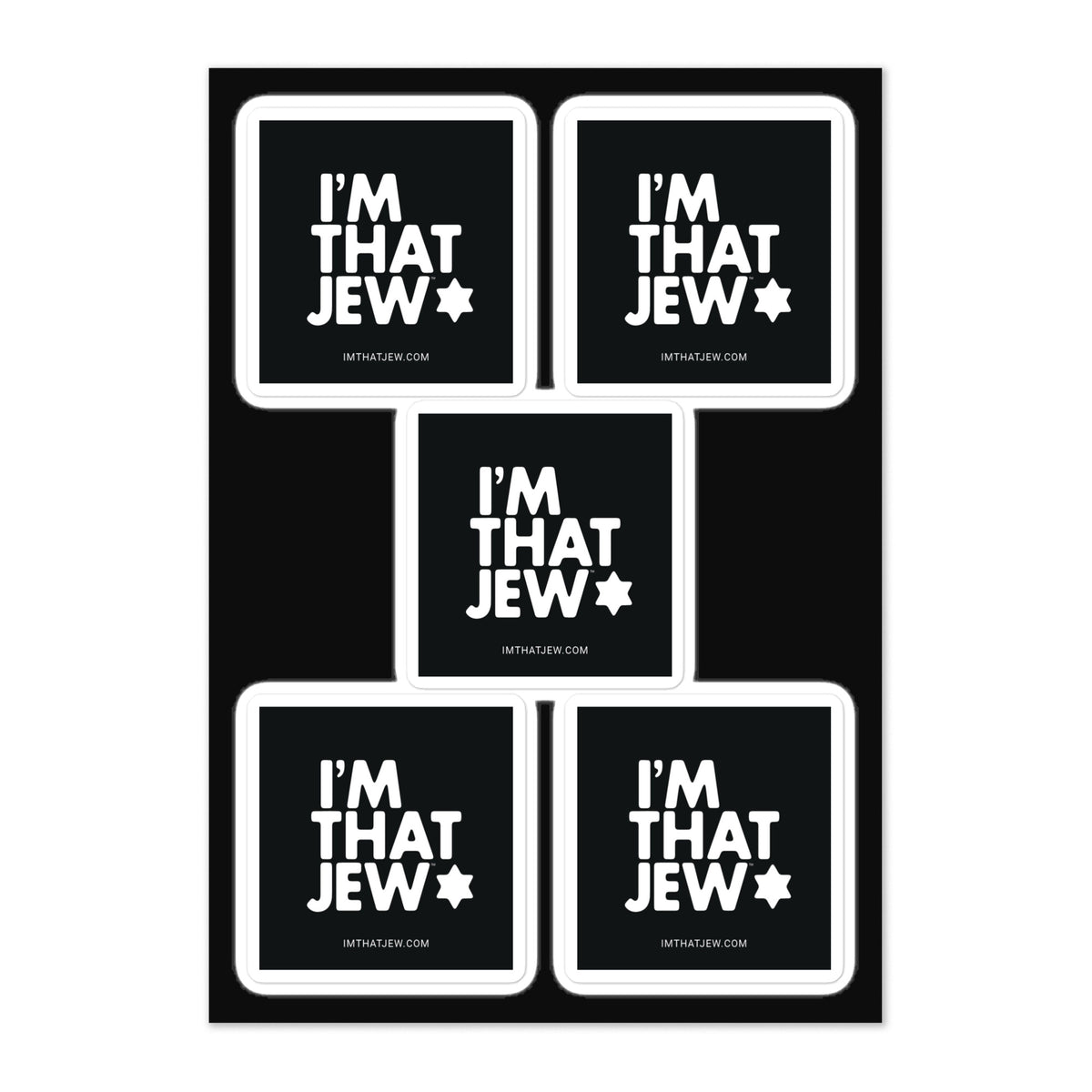 I'm That Jew Sticker Sheet in Black by Eitan Chitayat