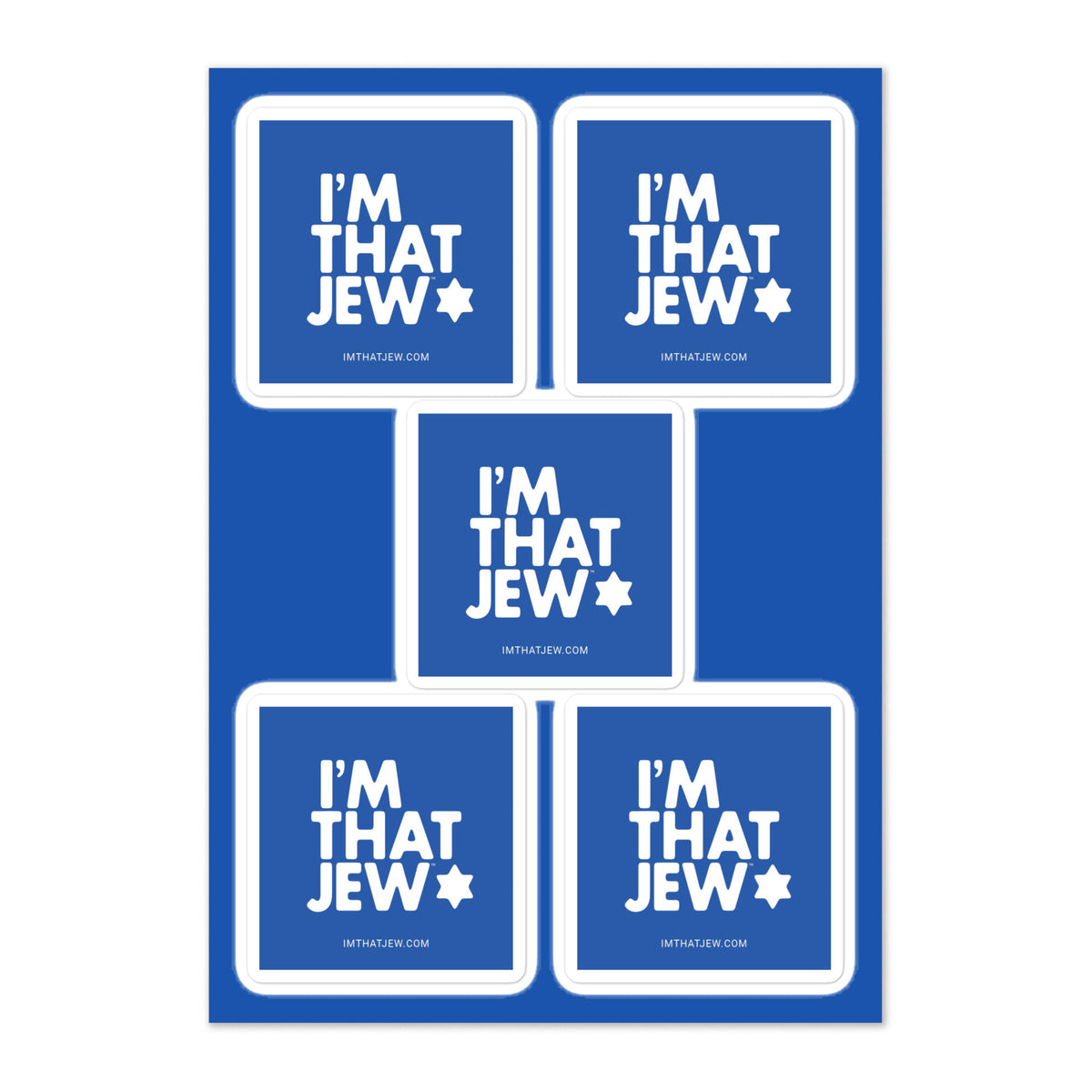 I'm That Jew Sticker Sheet in Blue by Eitan Chitayat