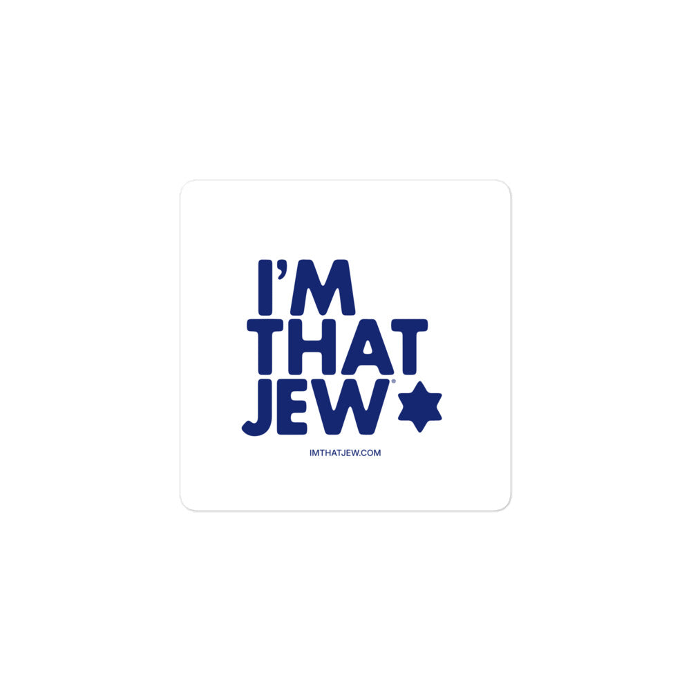 I'm That Jew white 3 × 3 inch square sticker by Eitan Chitayat