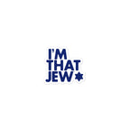 I'm That Jew navy blue kiss-cut sticker by Eitan Chitayat