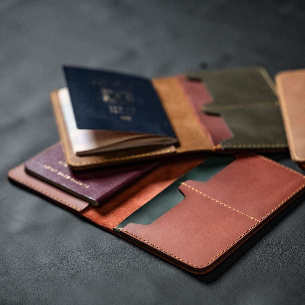 Mor Sinai leather passport cover, alternate view