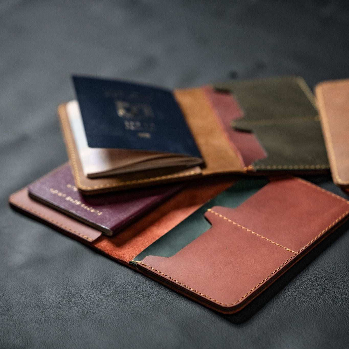 Mor Sinai leather passport cover, alternate view
