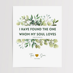 Personalized Song of Songs 3:4 Wedding Gift Print
