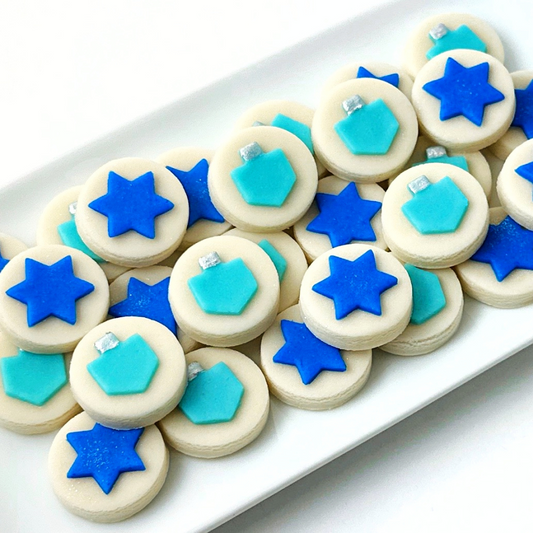 Marzipan Hanukkah Dreidel & Star Candy Bites