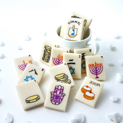 Marzipan Hanukkah Mahjong Tiles