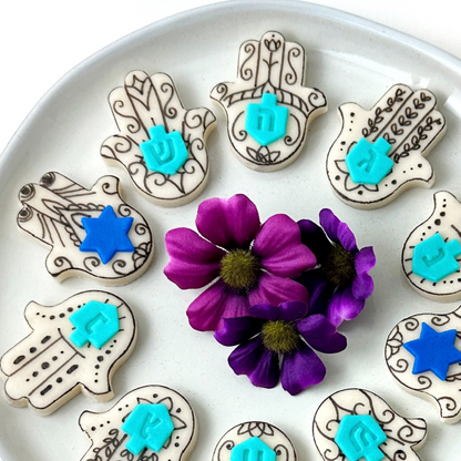 Marzipan Hamsa Hanukkah Place Cards