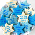 Marzipan Star of David Conversation Tiles