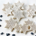 Marzipan Hanukkah Star of David Snowflakes