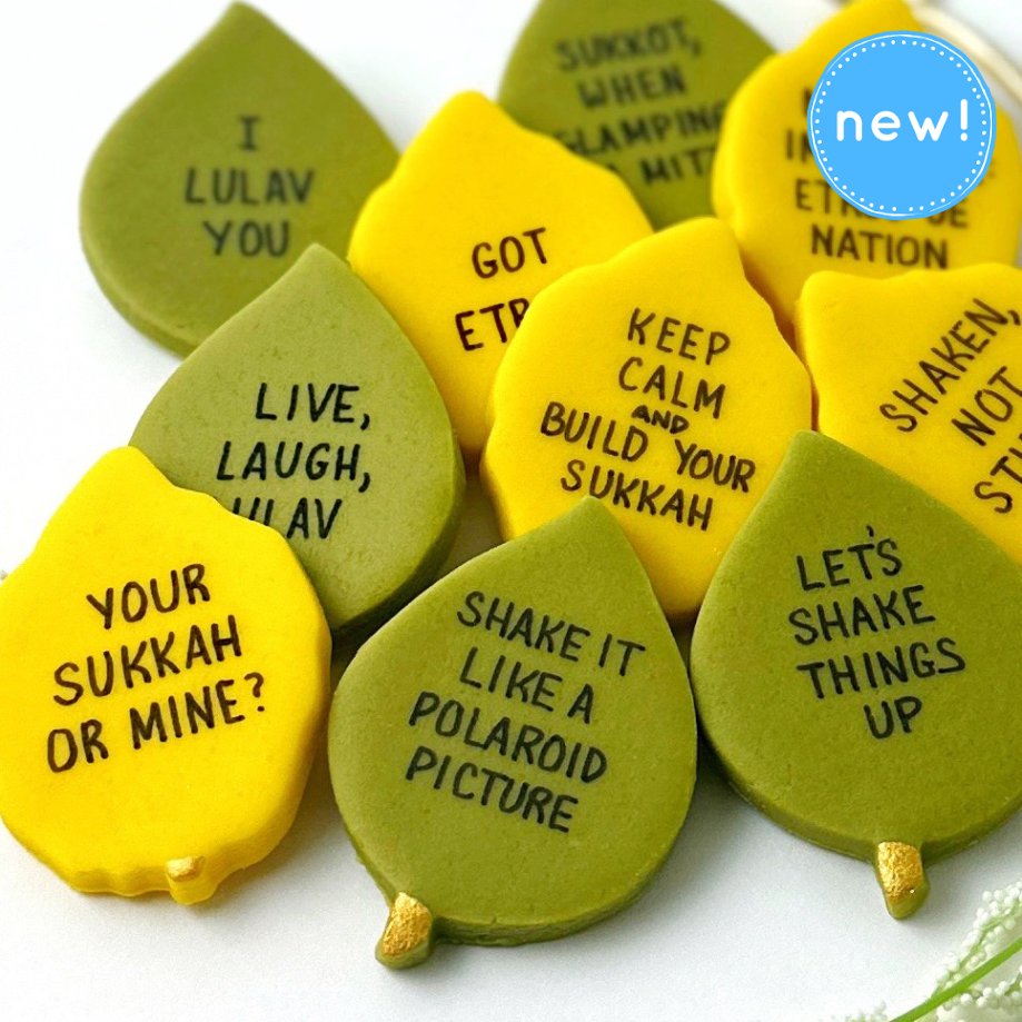 Sukkot Punny Conversation Tiles – Marzipan Treats