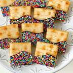 Rainbow Sprinkle Matzah Tiles