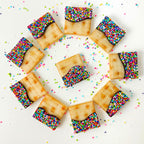 Rainbow Sprinkle Matzah Tiles