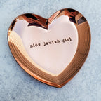 Nice Jewish Girl heart-shaped trinket dish in rose gold