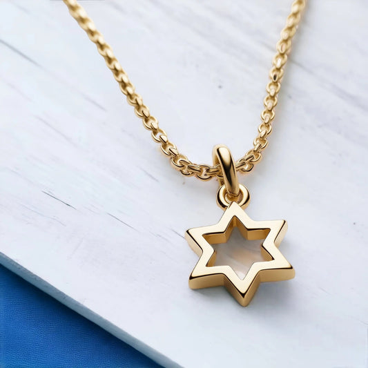 Open Star of David Pendant Necklace