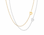 Hebrew initial necklaces showing personalized letter options in gold and silver