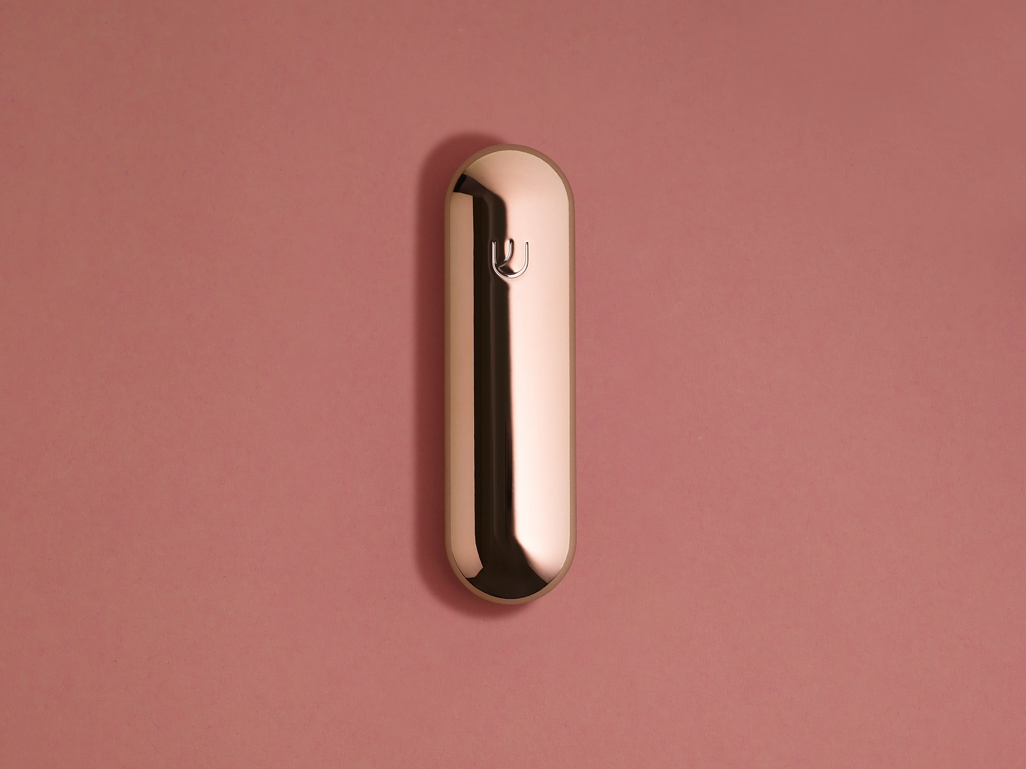Rose Gold Aluminum Pill Mezuzah by Tchotchke