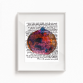 Pomegranate Home Blessing artwork displayed in a white frame