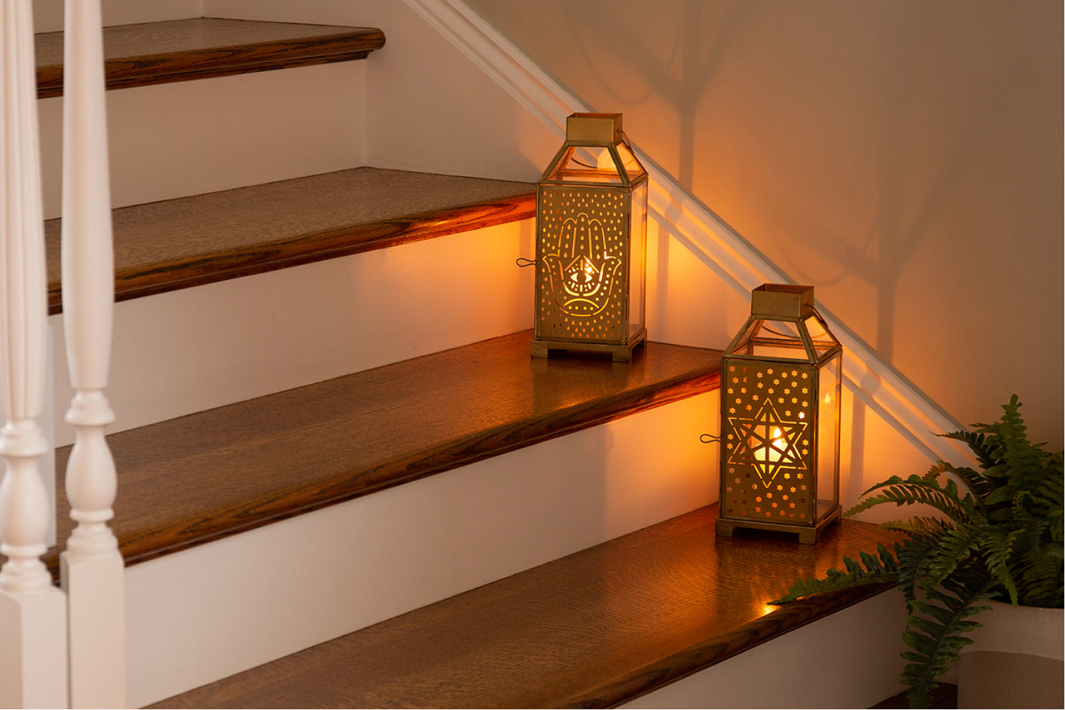 Gabriella Lantern – Hamsa & Star of David Décor