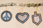 Peace, Love & Dreidel Beaded Ornament Set