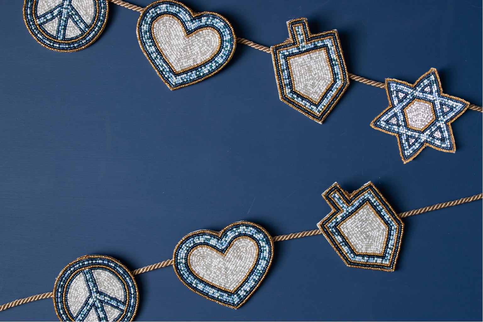 Peace, Love & Dreidel Beaded Garland
