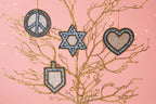 Peace, Love & Dreidel Beaded Ornament Set