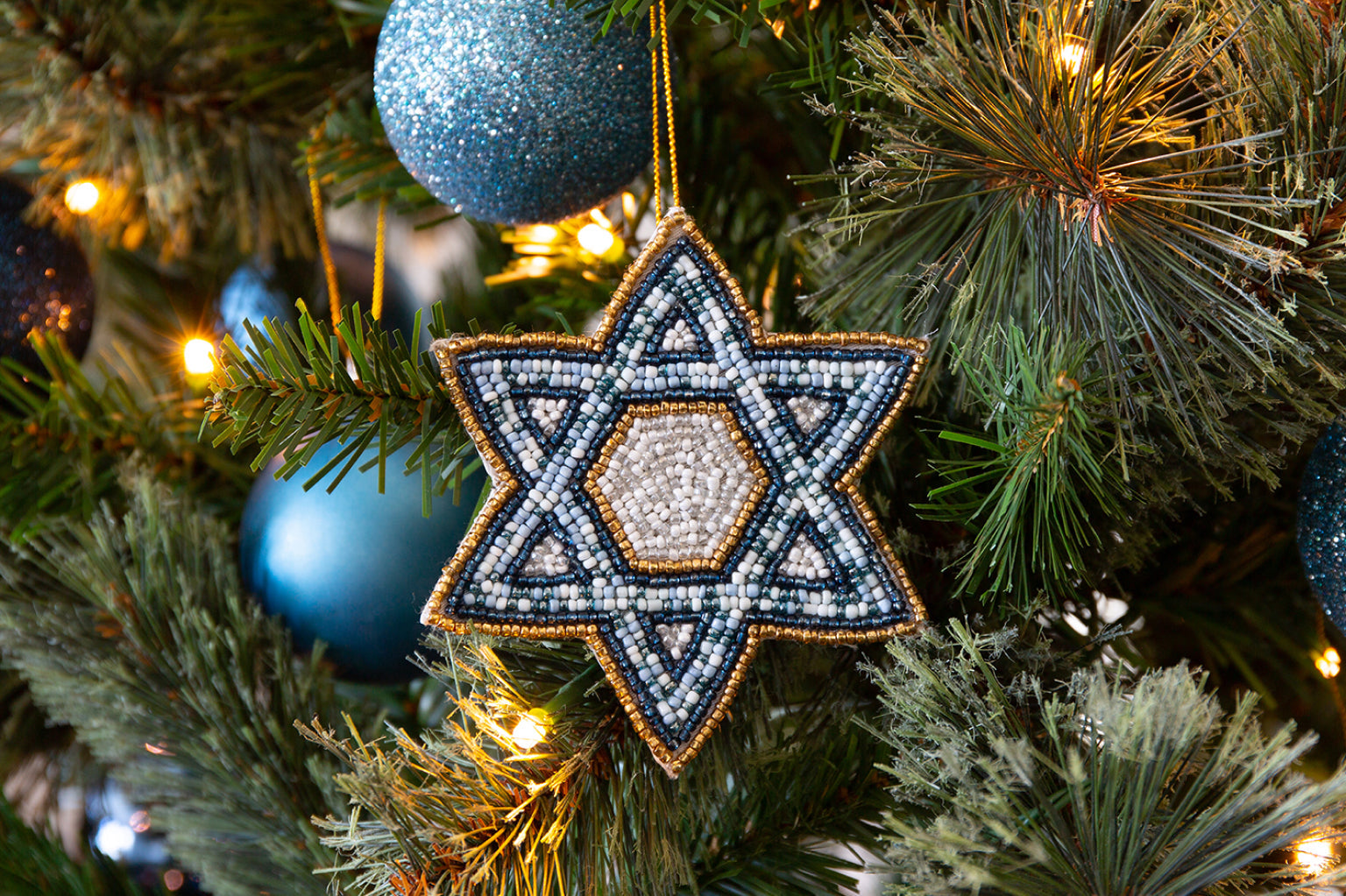 Star of David Beaded Ornament