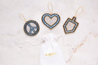 Peace, Love & Dreidel Beaded Ornament Set