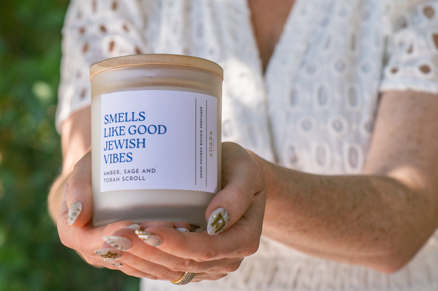 Smells Like Good Jewish Vibes Candle – Amber, Sage & Torah