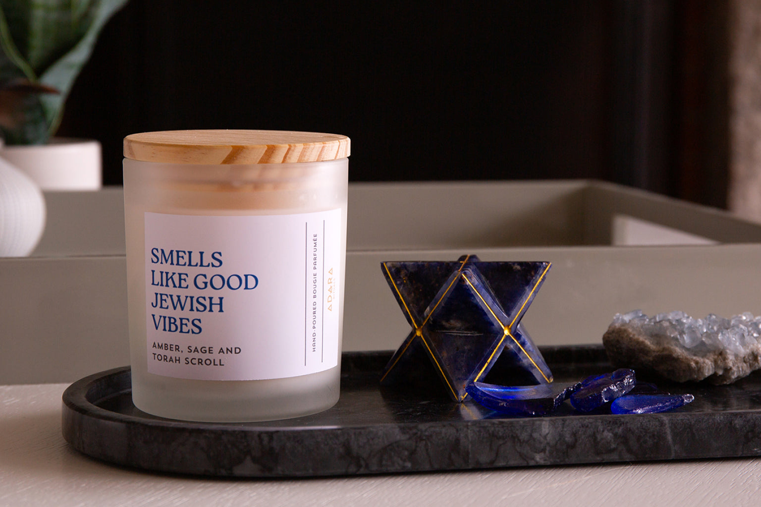 Smells Like Good Jewish Vibes Candle – Amber, Sage & Torah