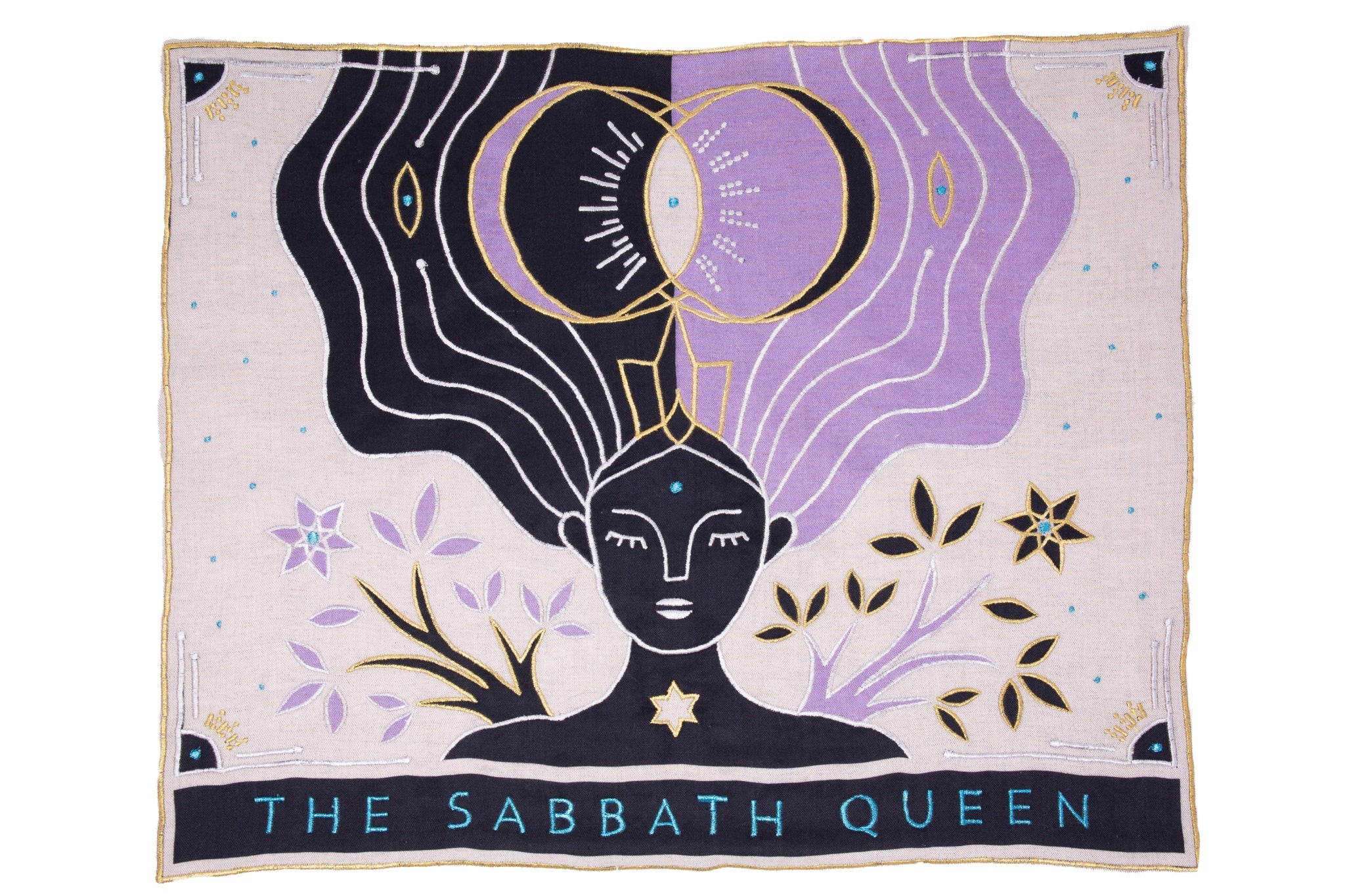 Lavender Cosmos Sabbath Queen Challah Cover
