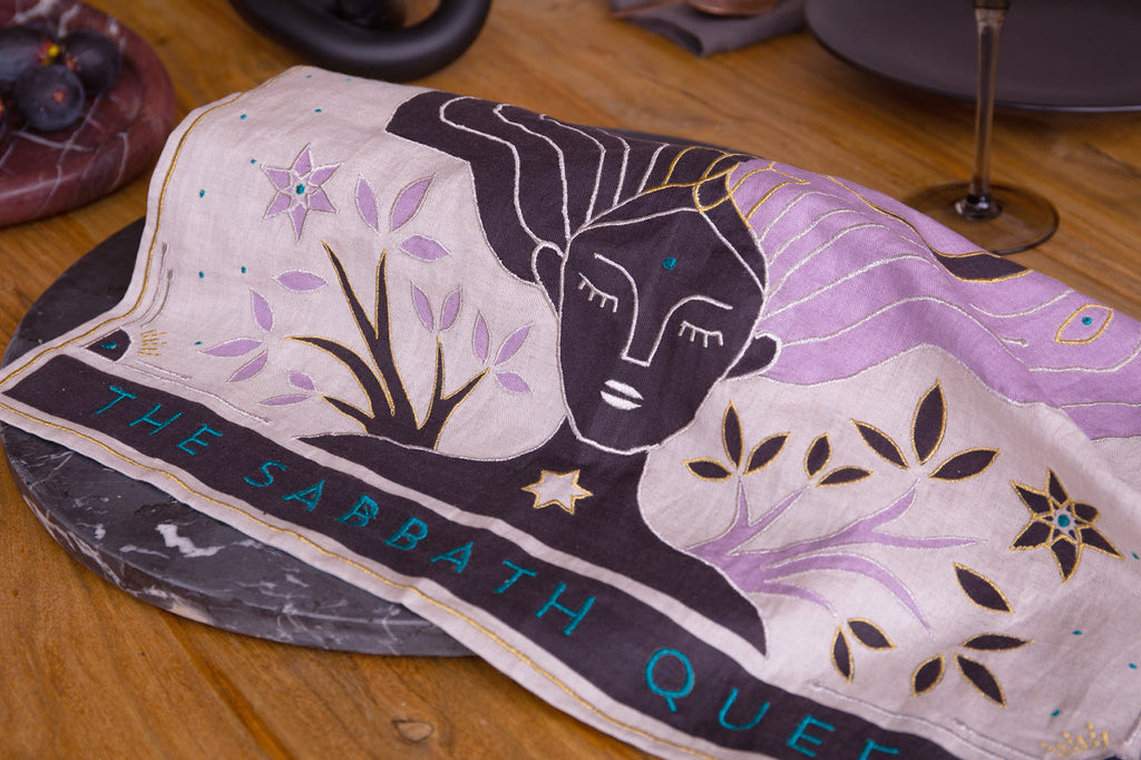 Lavender Cosmos Sabbath Queen Challah Cover