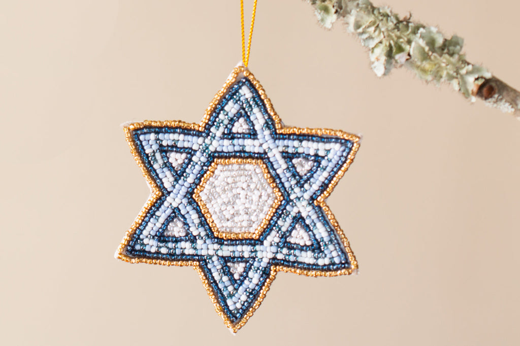 Star of David Beaded Ornament
