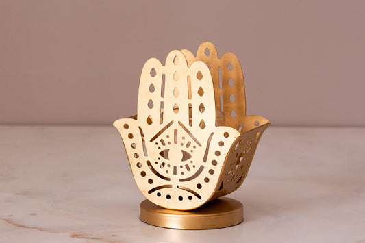 Hamsa Candle Holder – Sacred Protection & Blessings