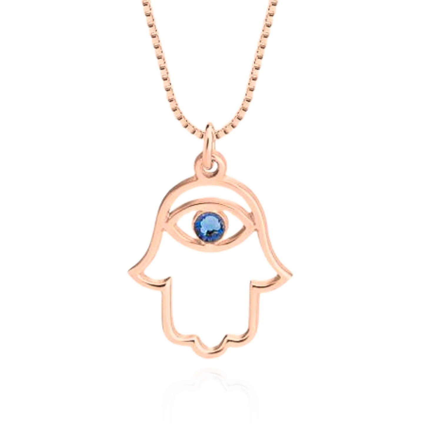 Mila's Blue-Eyed Hamsa Pendant